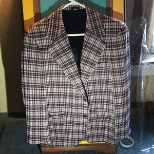 Checkered suit jacket